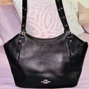 Coach Black Leather Shoulder Bag